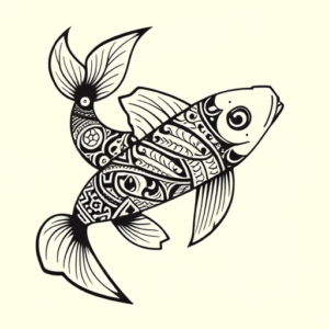 Polynesian Koi Tattoo