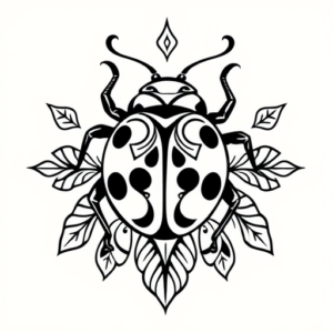 Polynesian Ladybug Tattoo