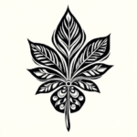 Polynesian Leaf Tattoo