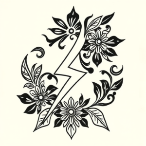 Polynesian Lightning Tattoo