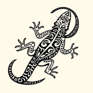 Polynesian Lizard Tattoo