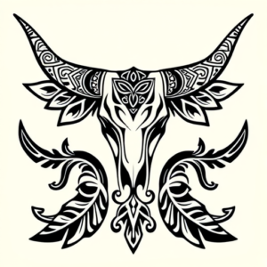 Polynesian Longhorn Tattoo