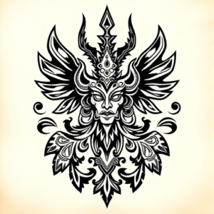 Polynesian Lucifer Tattoo