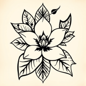Polynesian Magnolia Tattoo
