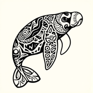 Polynesian Manatee Tattoo