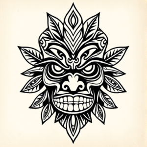 Polynesian Mask Tattoo
