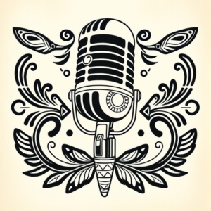 Polynesian Microphone Tattoo