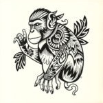 Polynesian Monkey Tattoo
