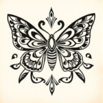 Polynesian Moth Tattoo