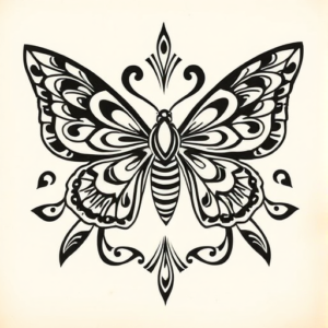 Polynesian Moth Tattoo