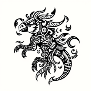 Polynesian Mythosaur Tattoo