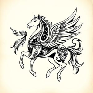 Polynesian Pegasus Tattoo