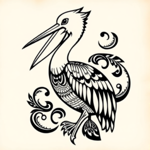 Polynesian Pelican Tattoo