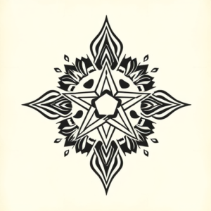 Polynesian Pentagram Tattoo