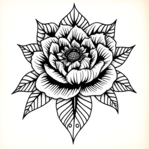 Polynesian Peony Tattoo