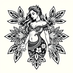 Polynesian Pinup Tattoo