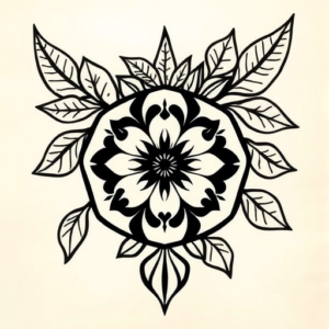 Polynesian Pomegranate Tattoo