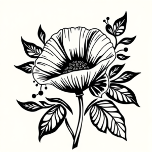 Polynesian Poppy Tattoo