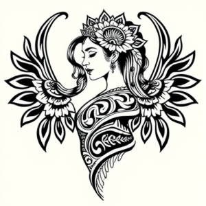 Polynesian Queen Tattoo