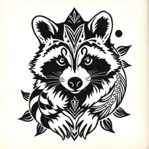 Polynesian Raccoon Tattoo