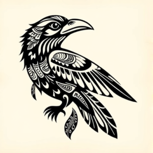 Polynesian Raven Tattoo