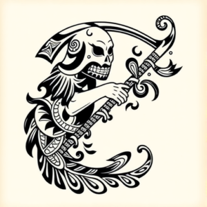 Polynesian Reaper Tattoo