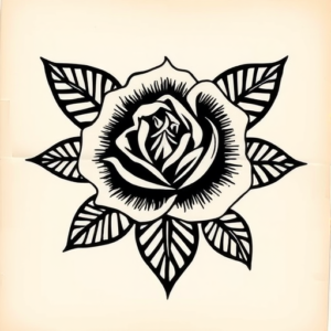 Polynesian Rose Tattoo