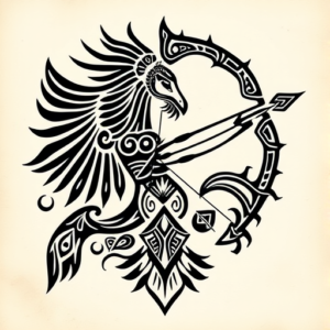 Polynesian Sagittarius Tattoo