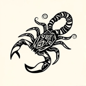 Polynesian Scorpion Tattoo