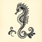 Polynesian Seahorse Tattoo