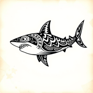 Polynesian Shark Tattoo