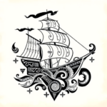 Polynesian Ship Tattoo