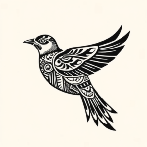 Polynesian Sparrow Tattoo
