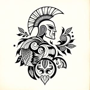 Polynesian Spartan Tattoo