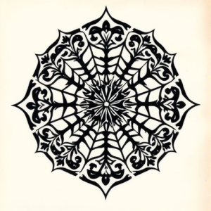 Polynesian Spiderweb Tattoo