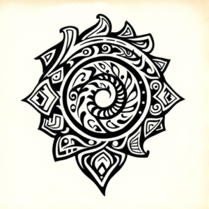 Polynesian Spiral Tattoo