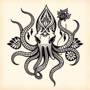 Polynesian Squid Tattoo