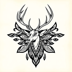 Polynesian Stag Tattoo