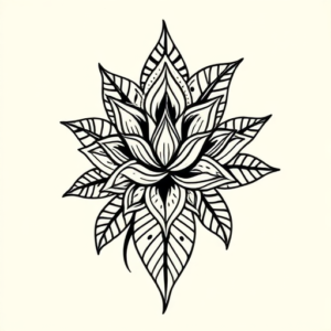 Polynesian Succulent Tattoo