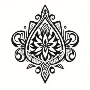 Polynesian Teardrop Tattoo