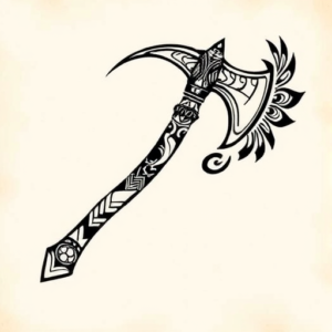 Polynesian Tomahawk Tattoo