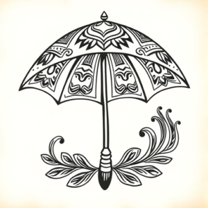 Polynesian Umbrella Tattoo