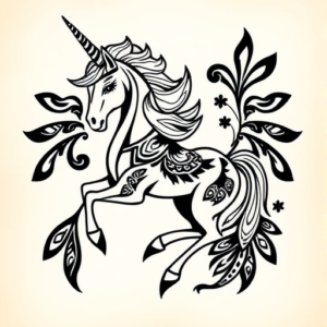 Polynesian Unicorn Tattoo