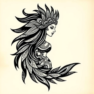 Polynesian Valkyrie Tattoo