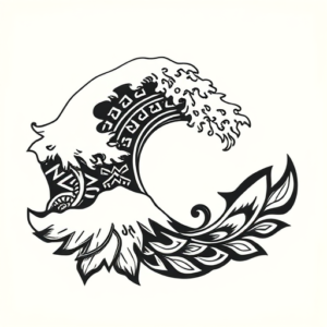 Polynesian Wave Tattoo