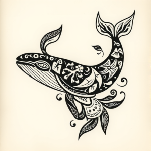 Polynesian Whale Tattoo