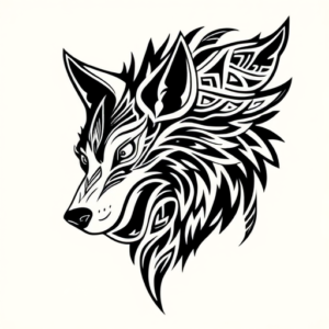 Polynesian Wolf Tattoo