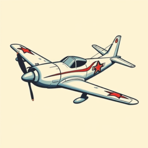 Pop Art Airplane Tattoo