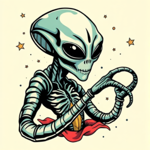 Pop Art Alien Tattoo