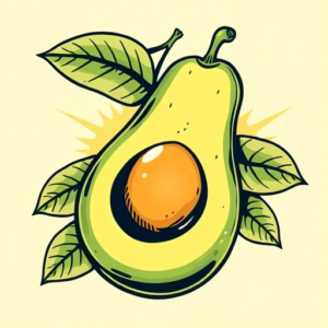 Pop Art Avocado Tattoo